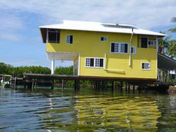 Vue de la maison de Bocas del Toro, Panama